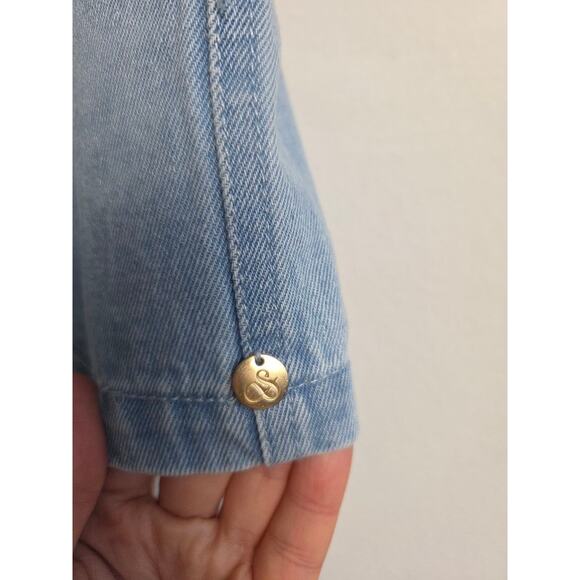 Scotch & Soda Denim Dress Belted XS Blue Mini Pockets NWT - Picture 9 of 12